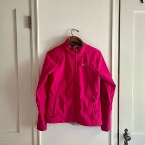 The North Face Pink Apex Soft Shell Pink Fleece Lined Full Zip Up Jacket
